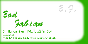 bod fabian business card